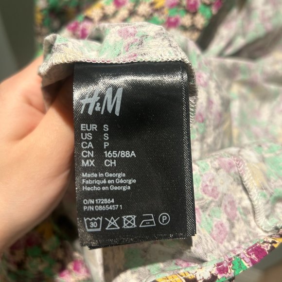 H&M Ballon sleeve floral maxi cotton dress - Picture 5 of 5